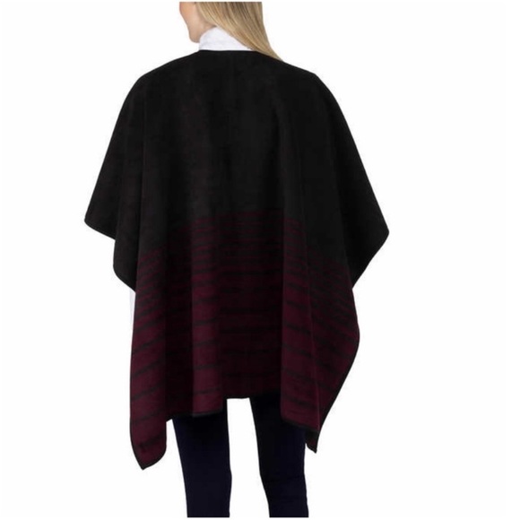 Ike Behar Ladies Reversible Wrap with High Pile Fleece RED - Picture 3 of 6